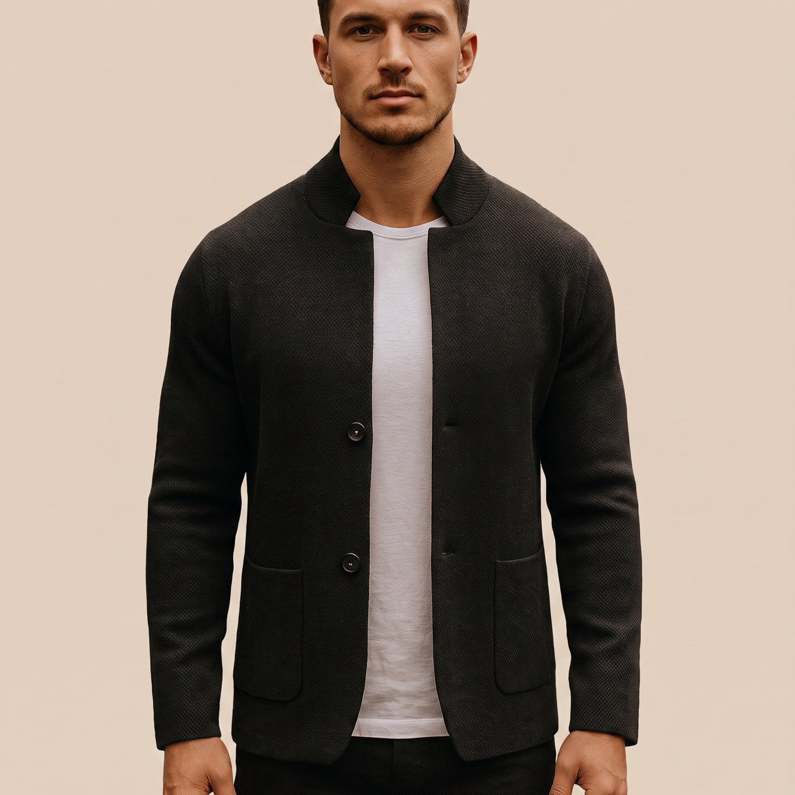 Herrenjacke Block 4 9 – beige Hintergrund