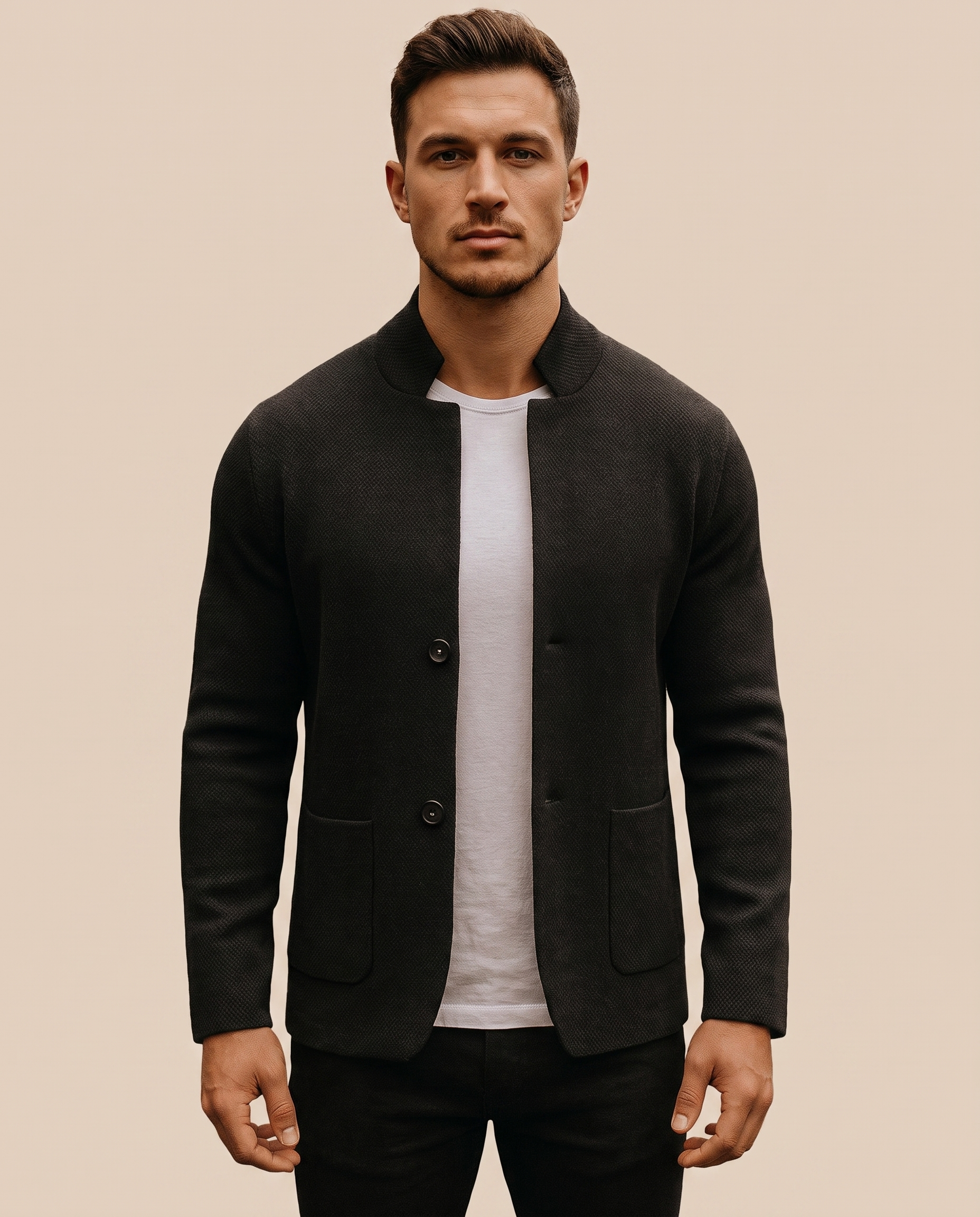 Herrenjacke Block 4 9 – beige Hintergrund