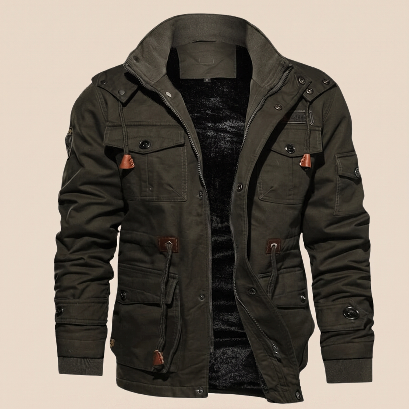 Herrenjacke Block 4 12 – beige Hintergrund