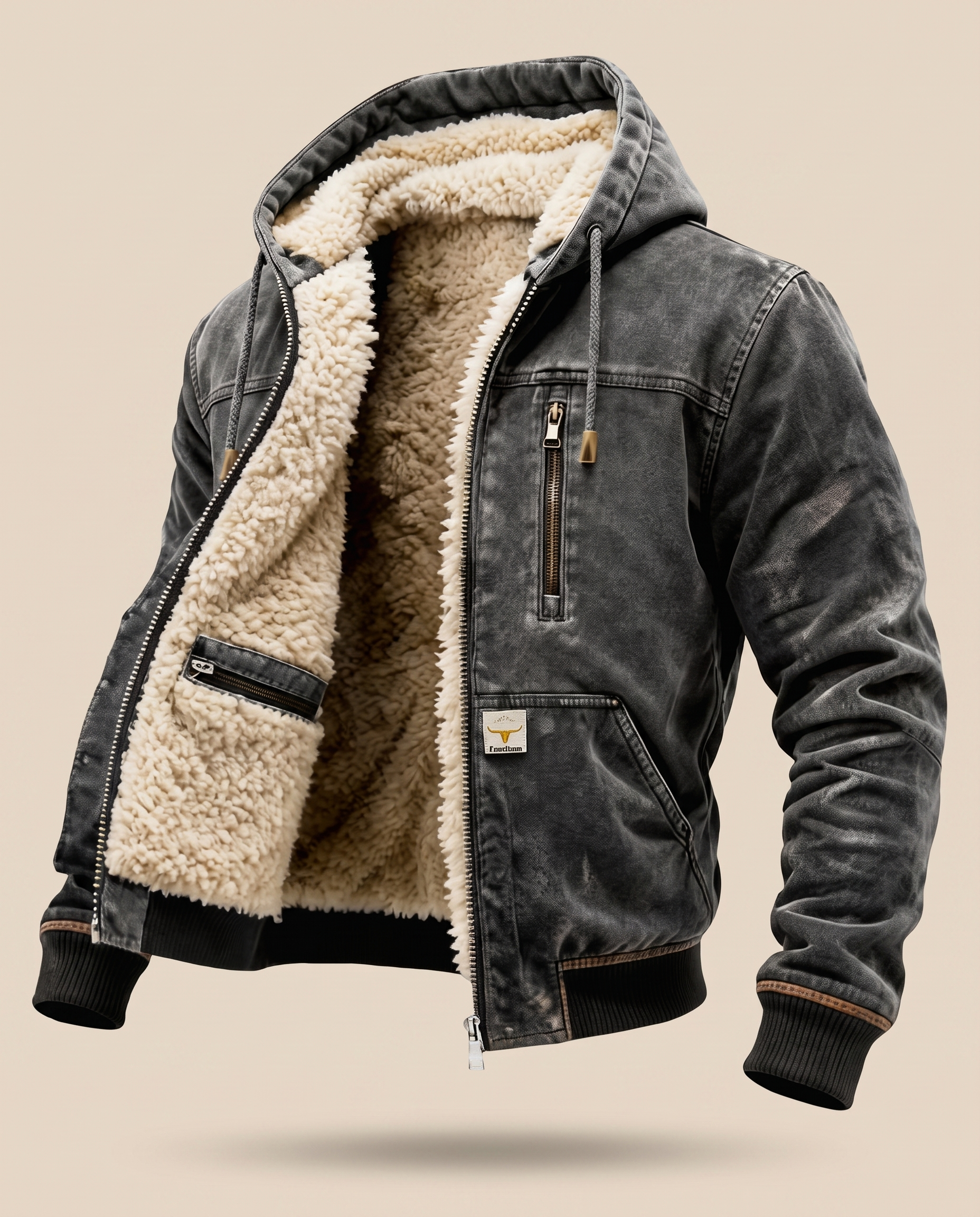 Herrenjacke Block 4 15 – beige Hintergrund