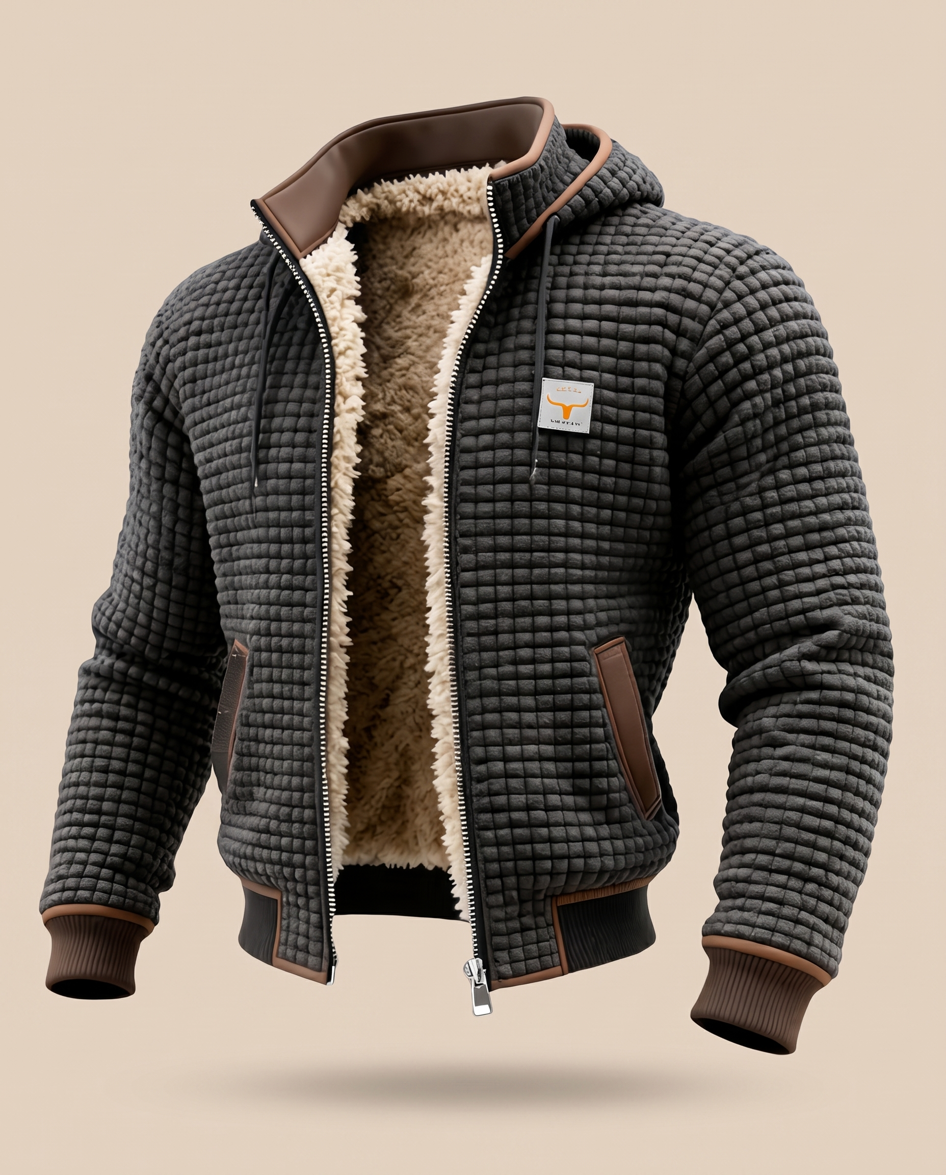 Herrenjacke Block 4 21 – beige Hintergrund
