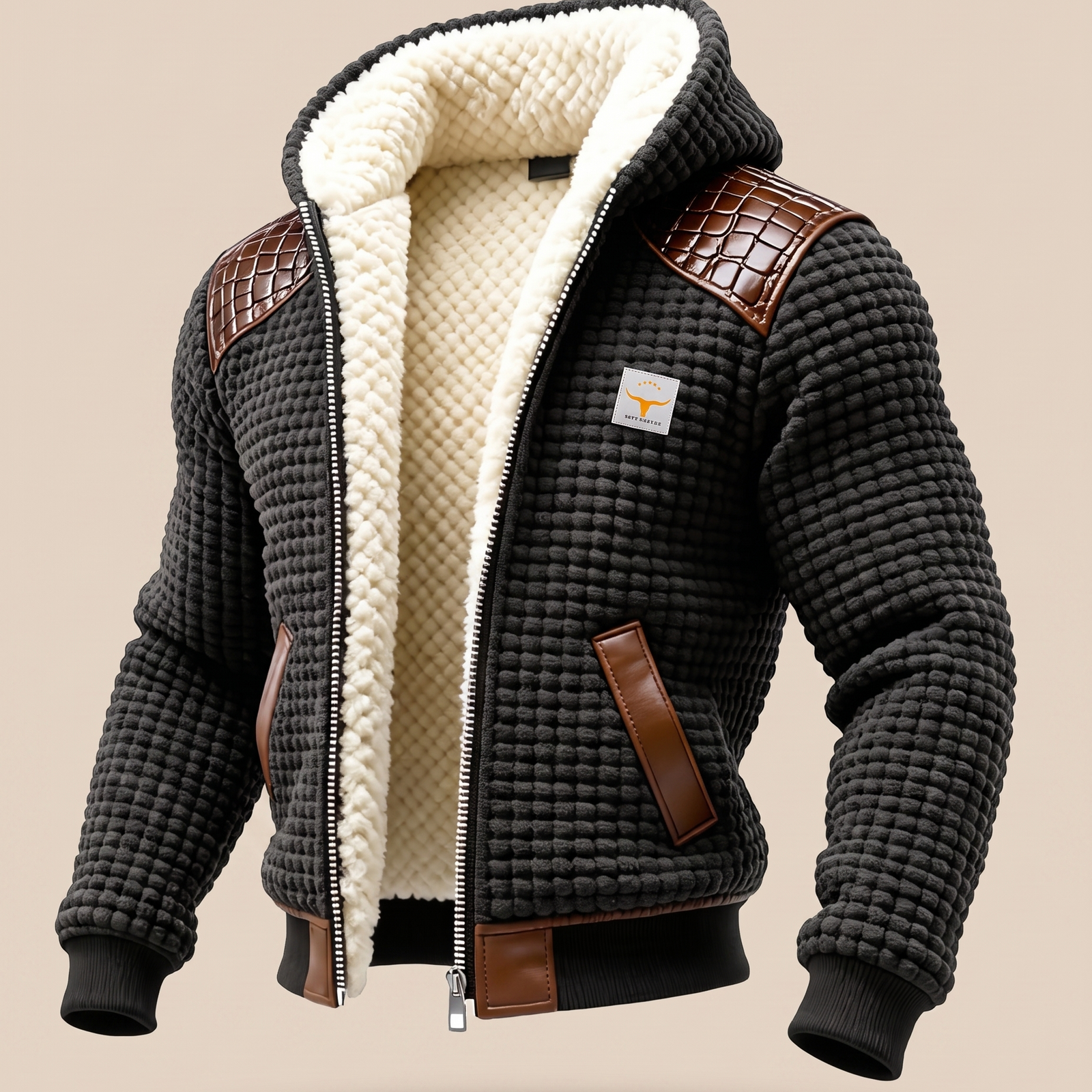 Herrenjacke Block 4 22 – beige Hintergrund