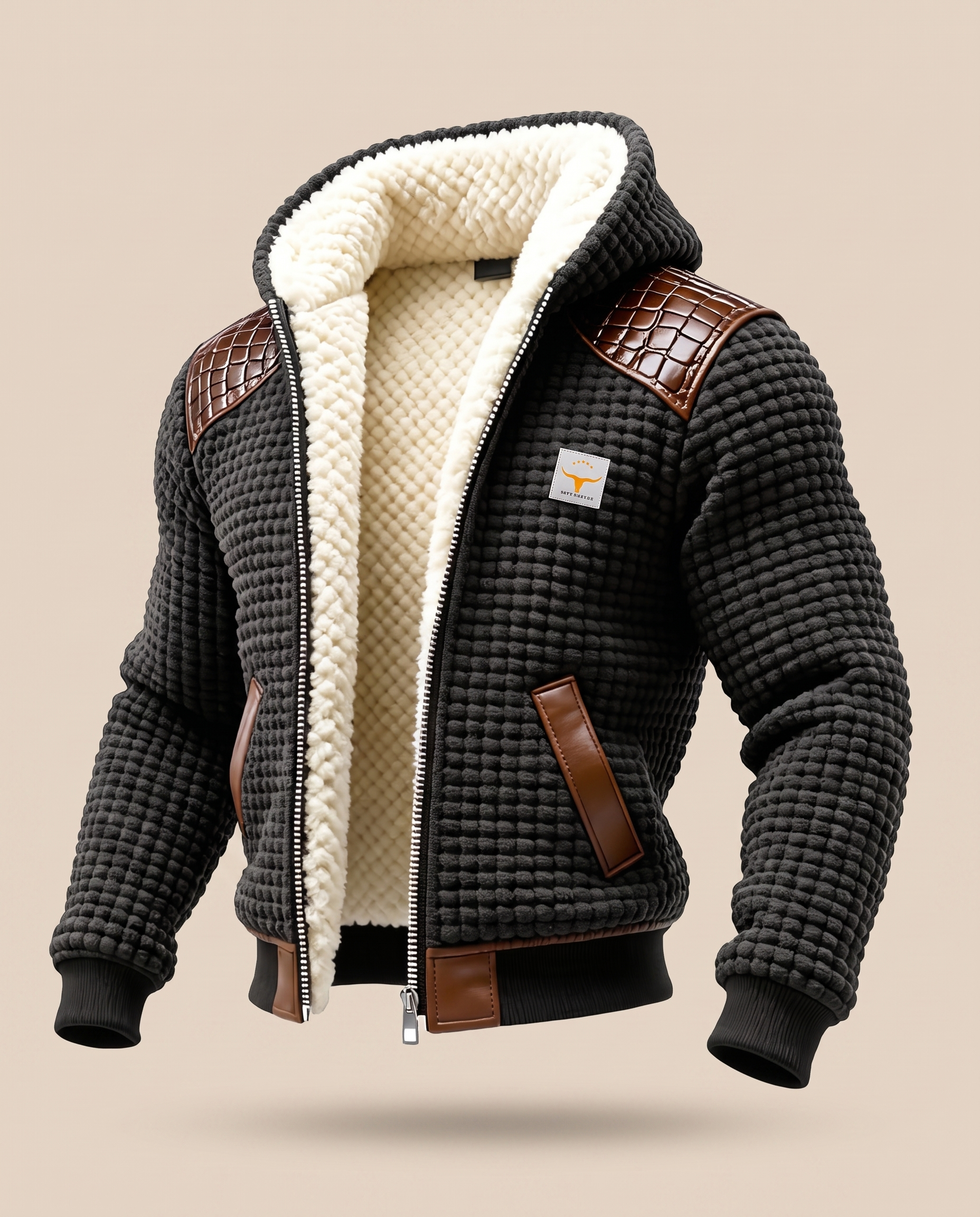 Herrenjacke Block 4 22 – beige Hintergrund