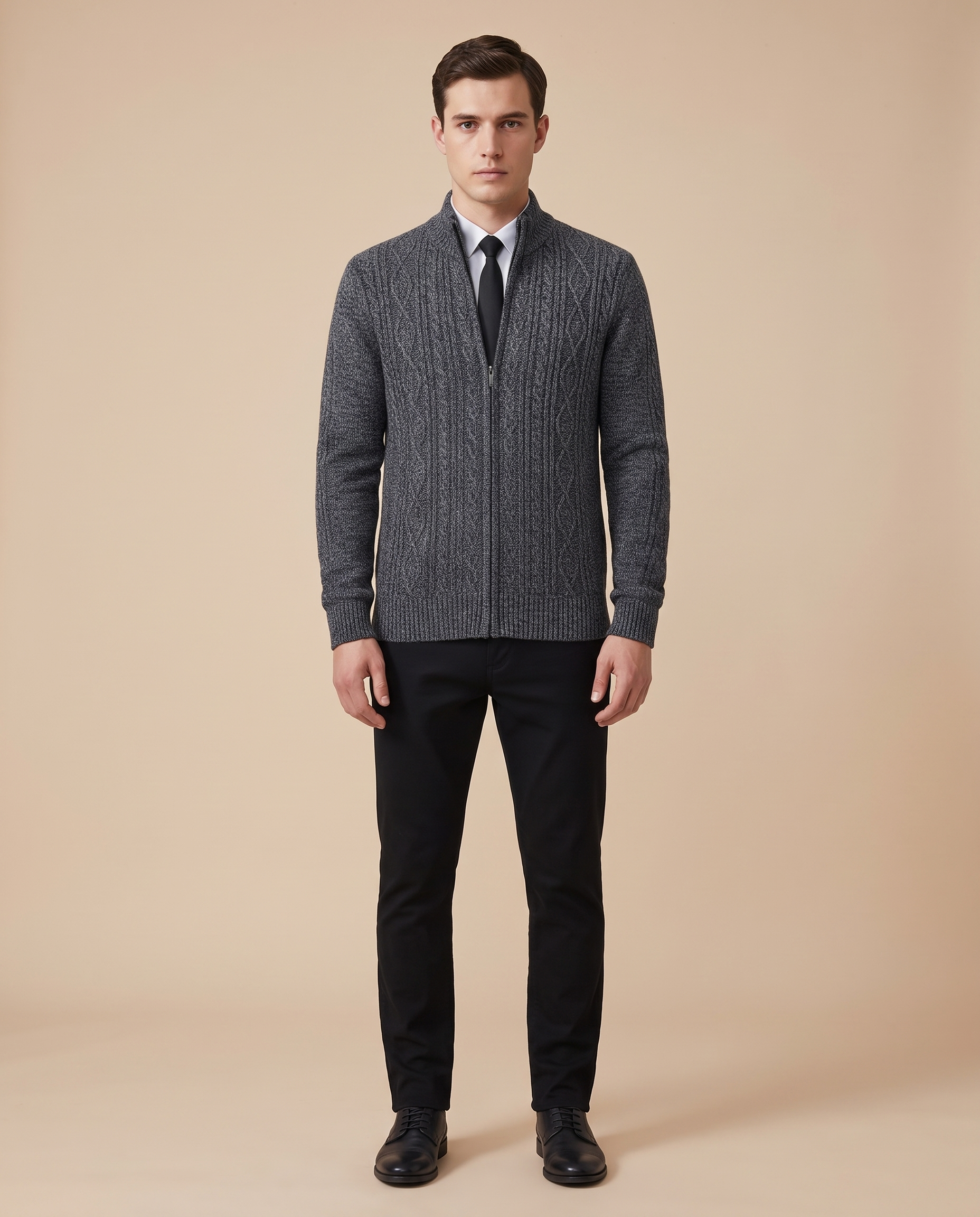 Casaco masculino completo em fundo bege – produto 12