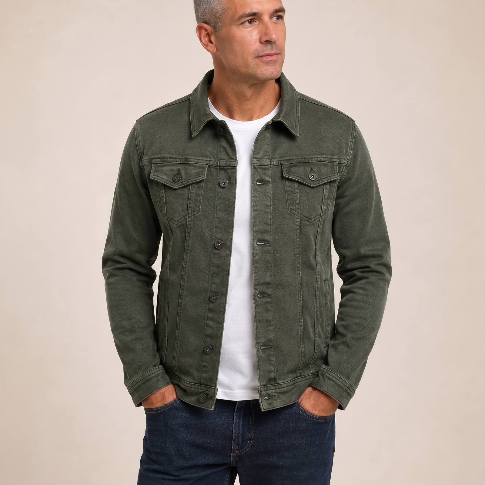 Casaco masculino completo em fundo bege – produto 28