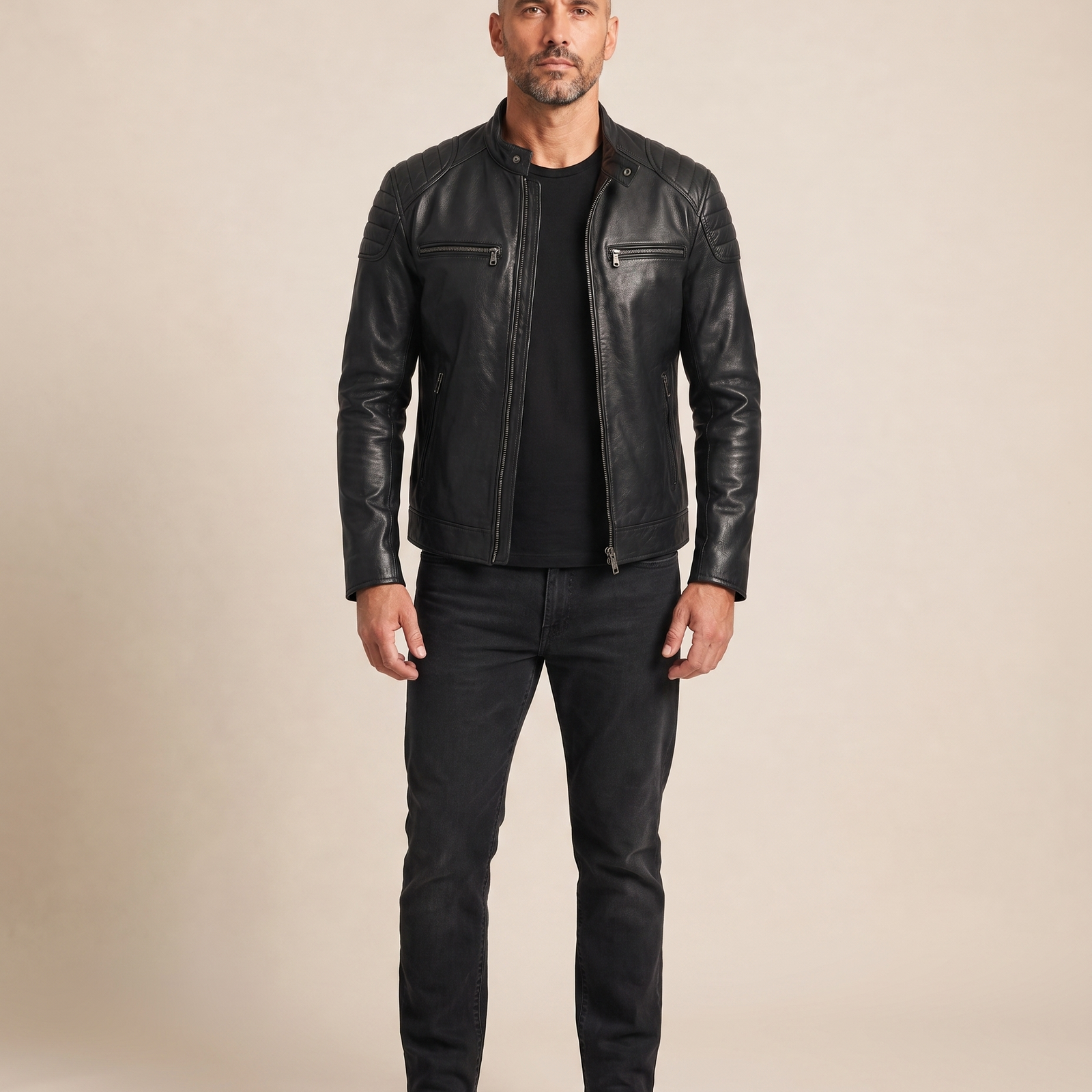 Casaco masculino completo em fundo bege – produto 29