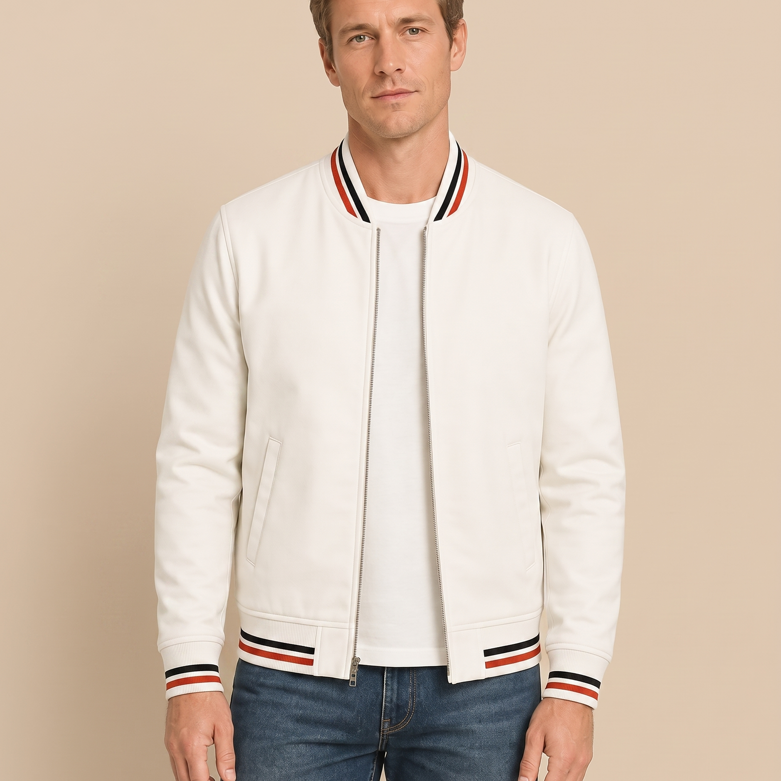 Casaco masculino completo em fundo bege – produto 30
