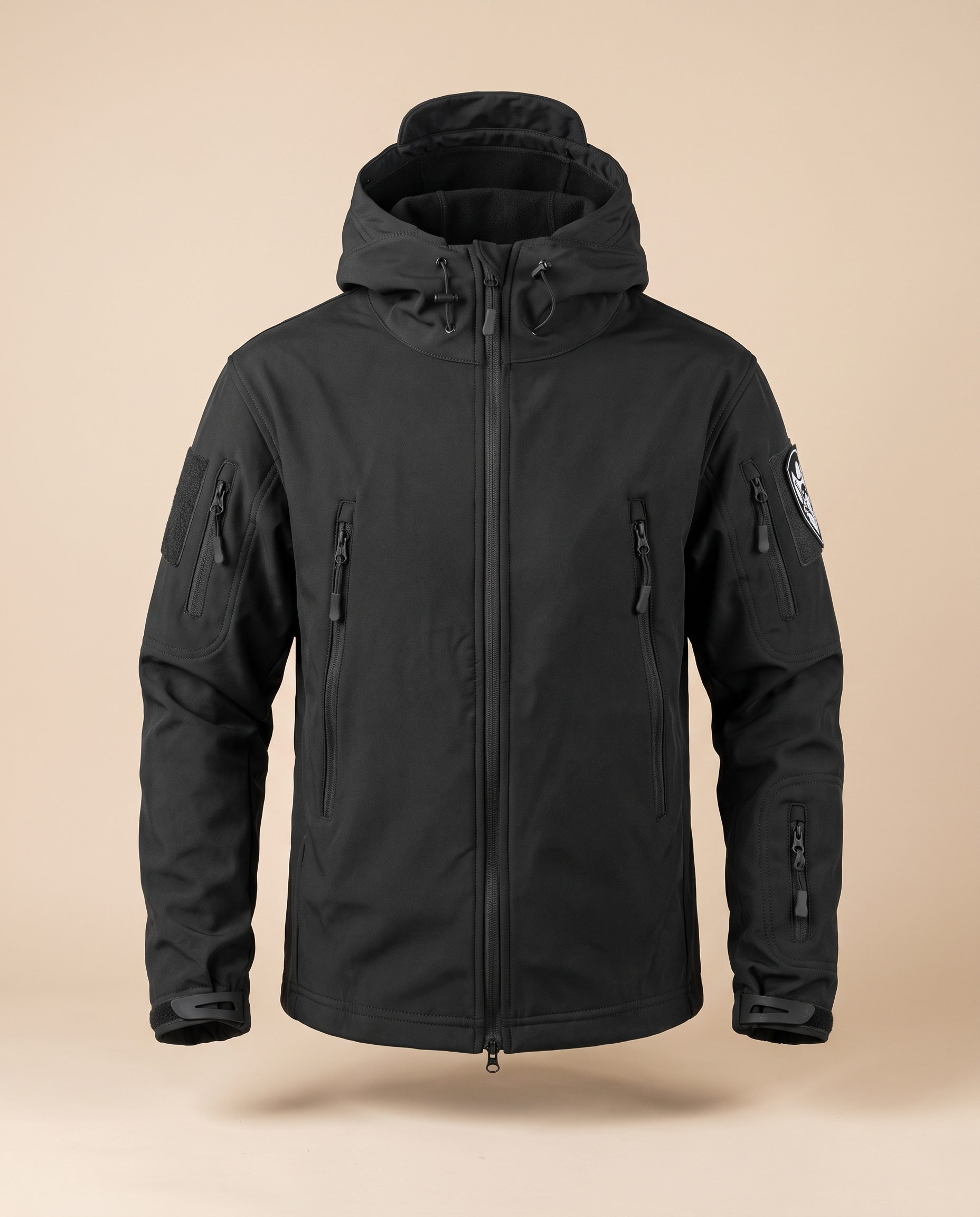 Herrenjacke auf warmbeigem Hintergrund #E8DED2