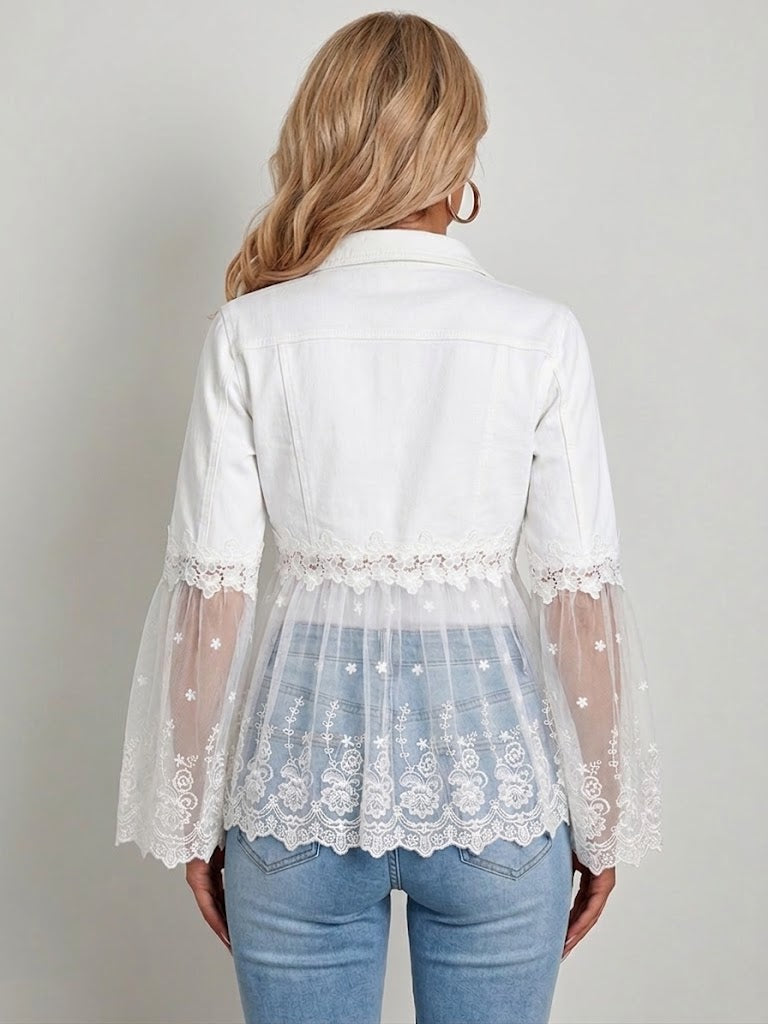 Maja | Jacke mit transparenten Spitzeneinsätzen – Bild 2