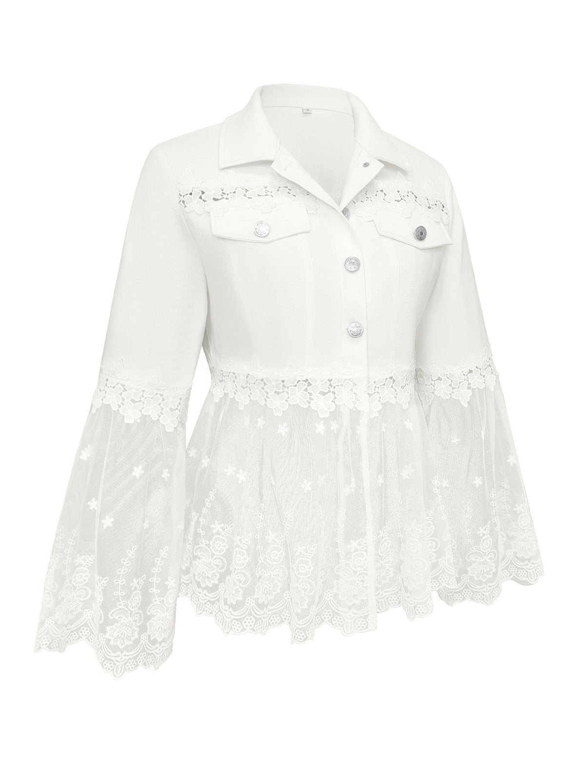 Maja | Jacke mit transparenten Spitzeneinsätzen – Bild 3