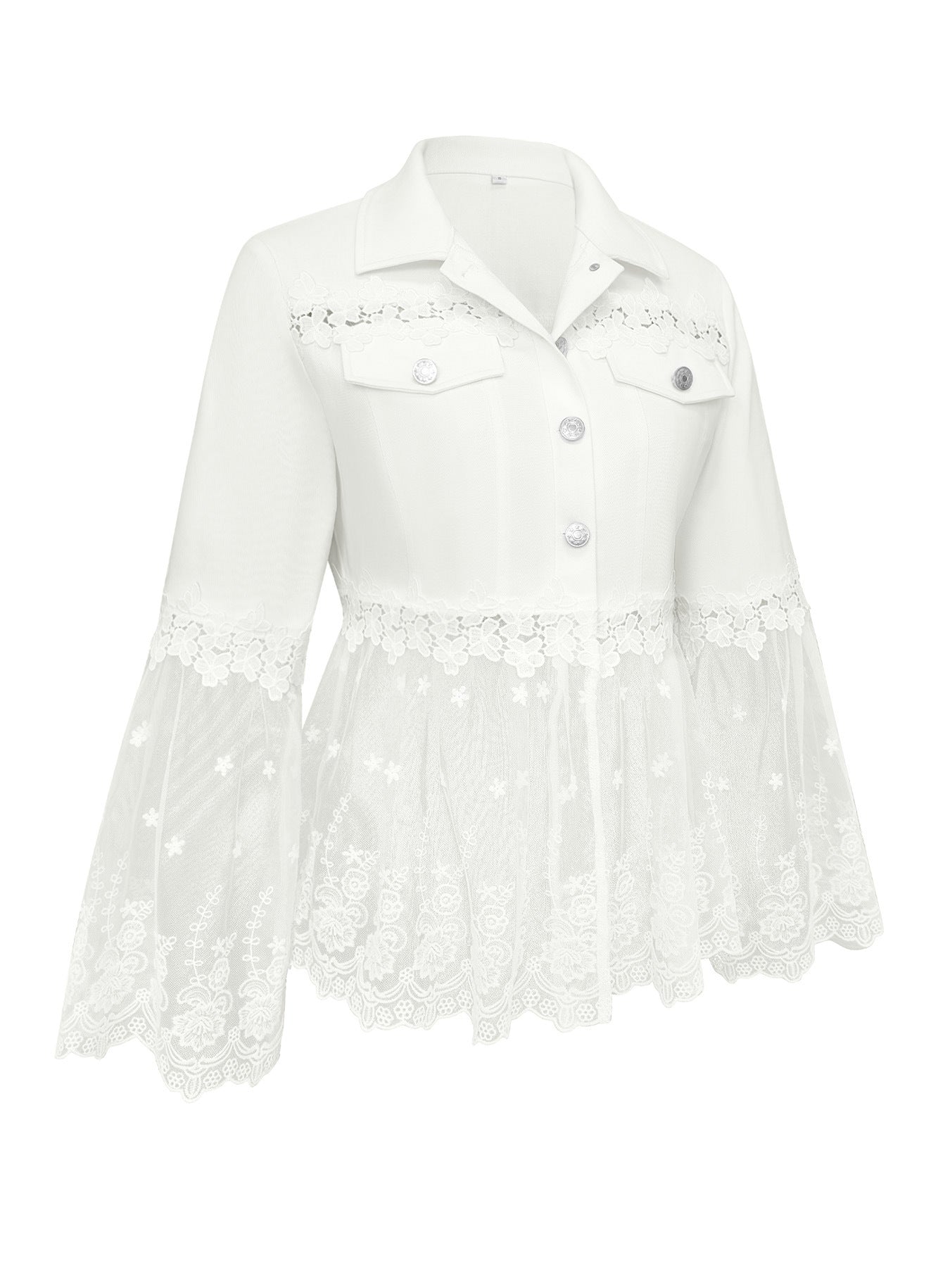 Maja | Jacke mit transparenten Spitzeneinsätzen – Bild 3