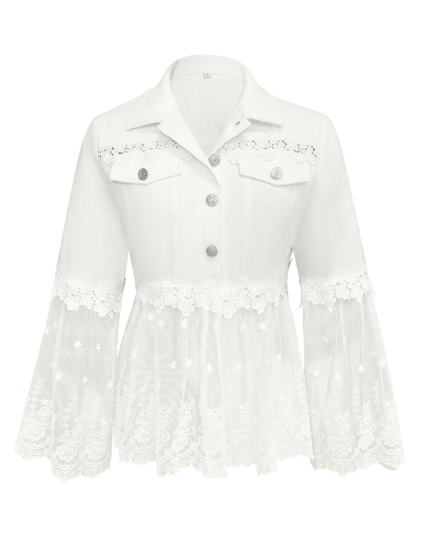 Maja | Jacke mit transparenten Spitzeneinsätzen – Bild 4