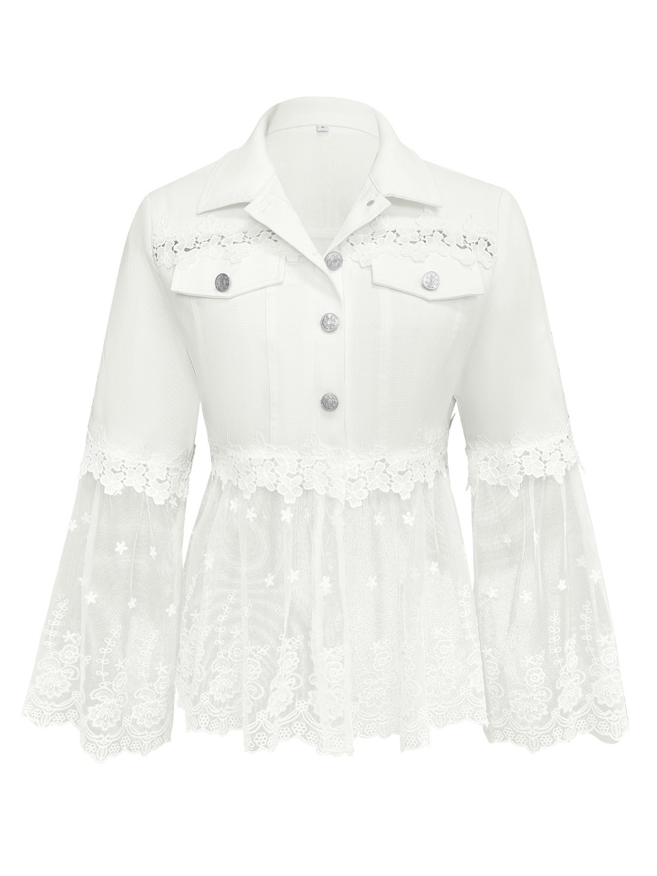 Maja | Jacke mit transparenten Spitzeneinsätzen – Bild 4