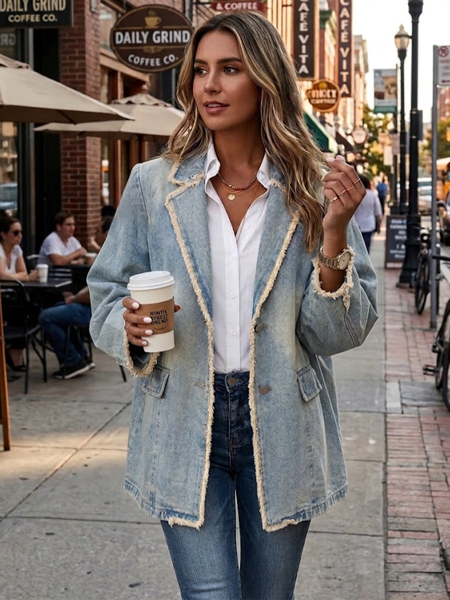 Wilma | Oversize-Blazer mit offenen Kanten – Bild 2