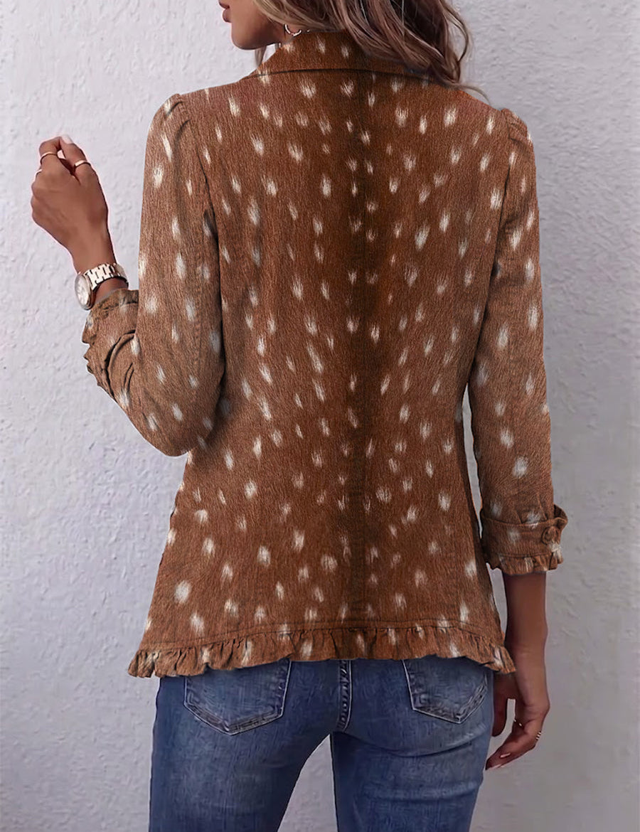Amelie | Rüschenjacke mit Tiermuster – Bild 2