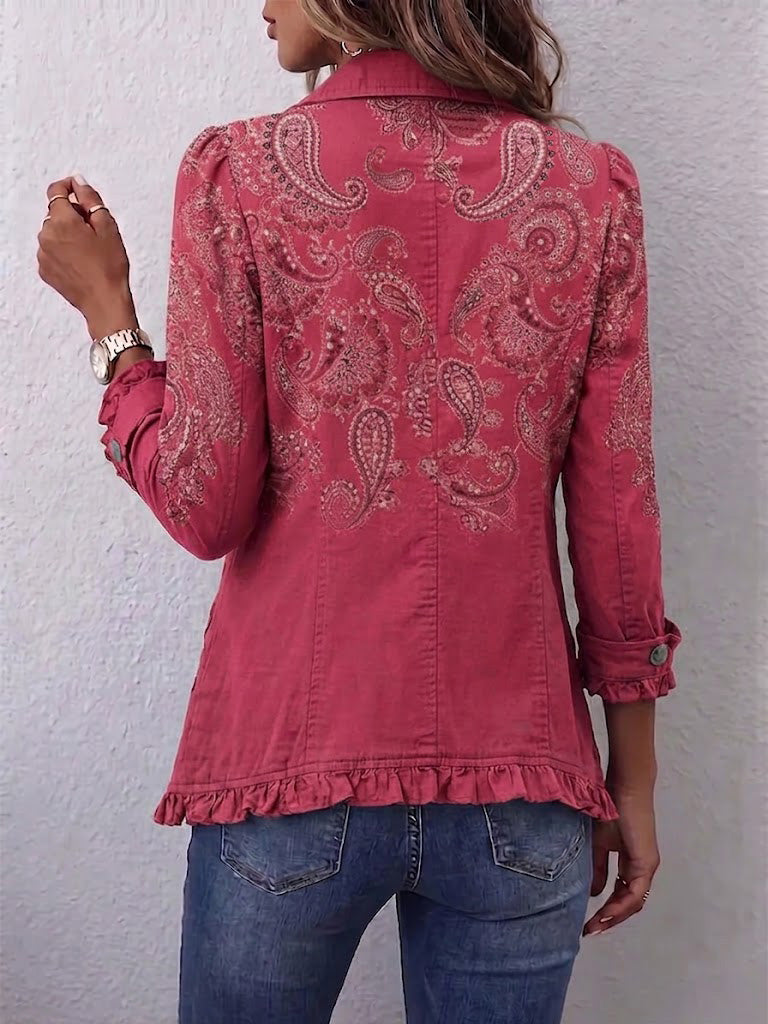Elisa | Rüschenjacke mit Paisleymuster – Bild 2