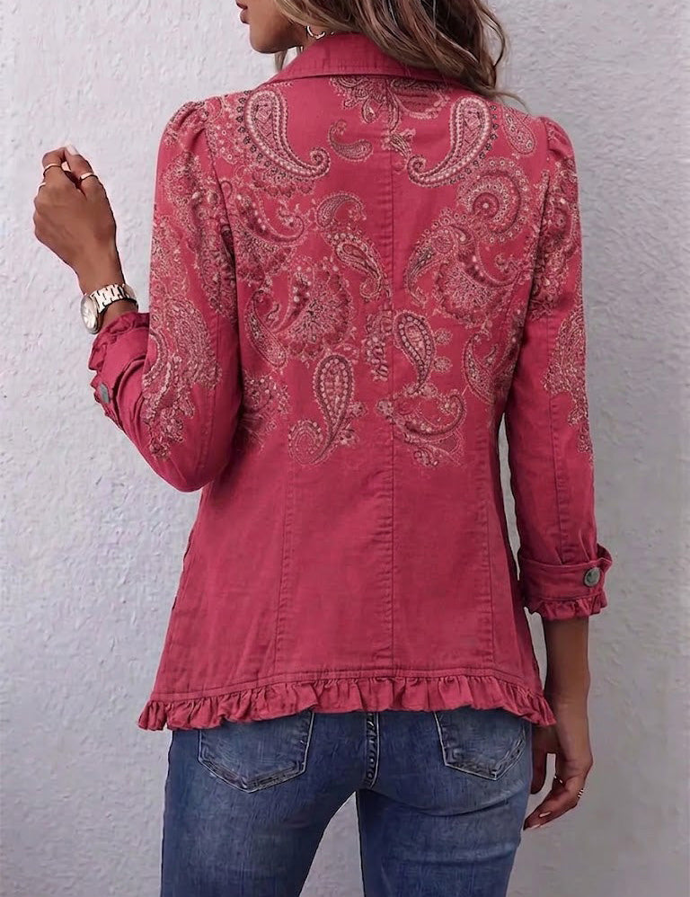 Elisa | Rüschenjacke mit Paisleymuster – Bild 2