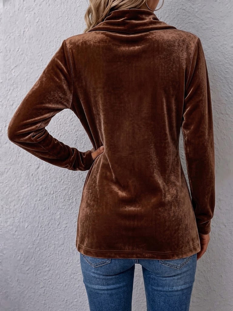 Margarete | Lange Jacke mit Revers und Knopfdetails – Bild 2
