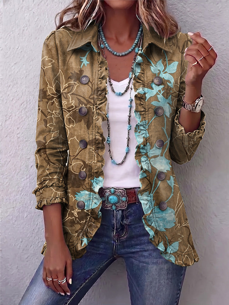 Lina | Jacke mit Blumenmuster und Farbverlauf – Bild 1