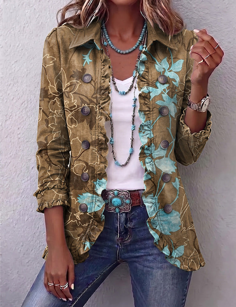 Lina | Jacke mit Blumenmuster und Farbverlauf – Bild 1