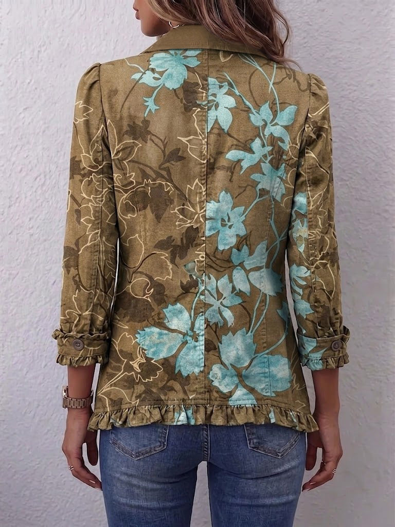 Lina | Jacke mit Blumenmuster und Farbverlauf – Bild 2