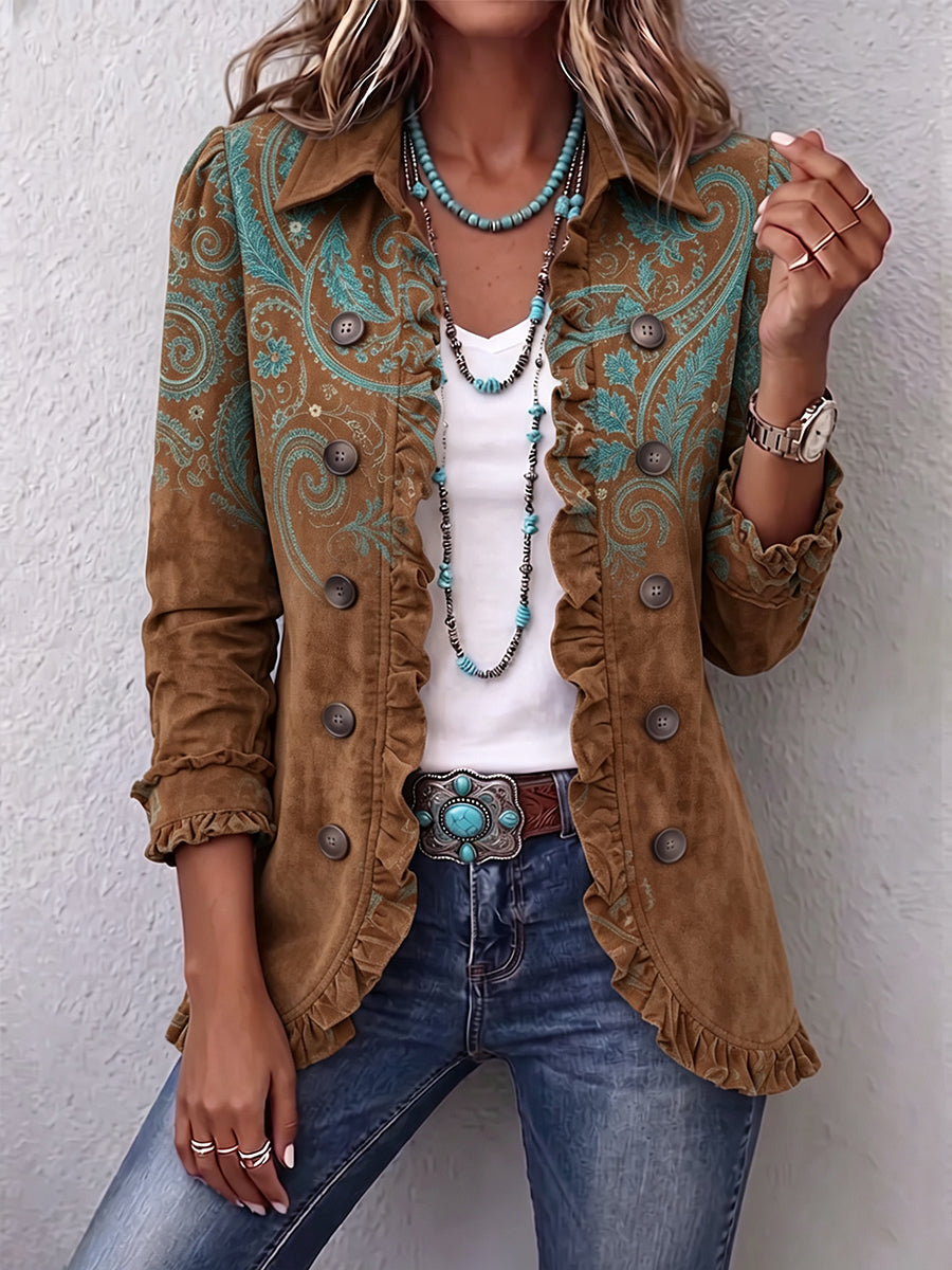 Paula | Rüschenjacke mit Paisleyakzenten – Bild 1
