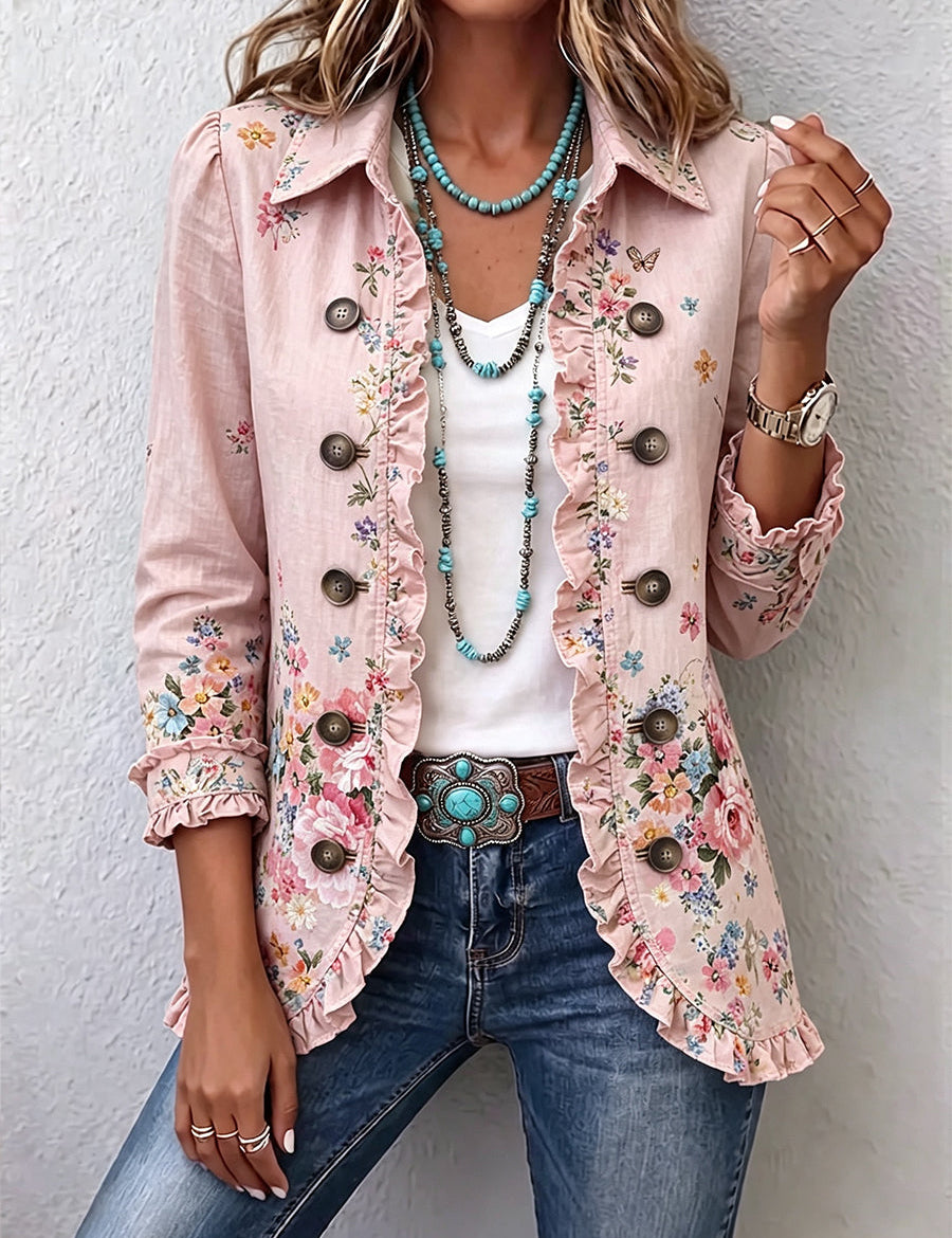Ida | Blumenjacke mit Rüschenbesatz – Bild 1