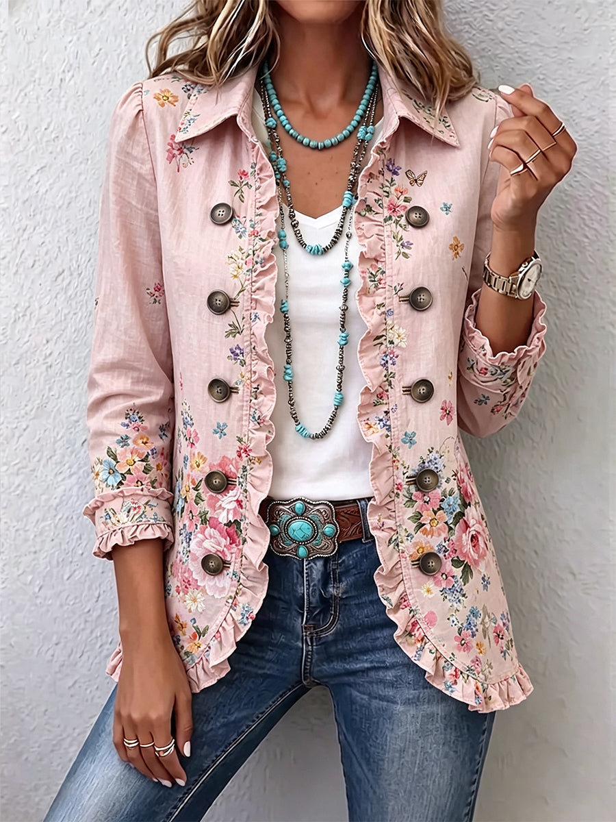 Ida | Blumenjacke mit Rüschenbesatz – Bild 1