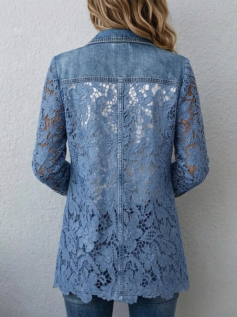 Emilia | Blazerjacke mit floralen Spitzendetails – Bild 2