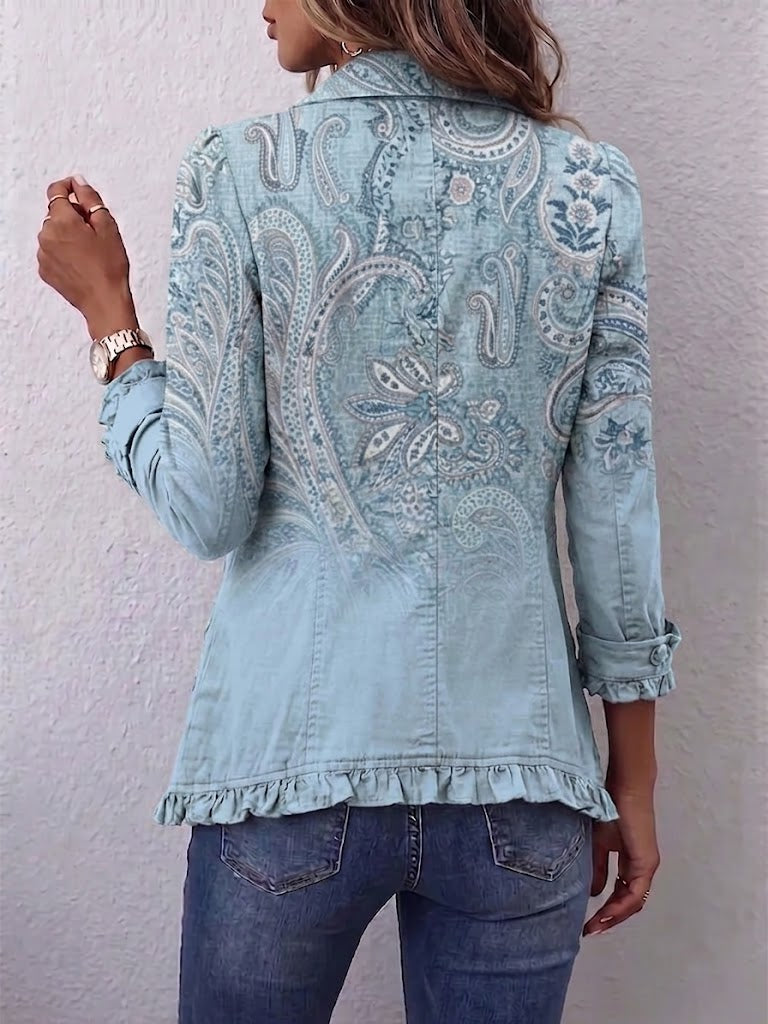 Helene | Rüschenjacke mit Paisleyornamenten – Bild 2