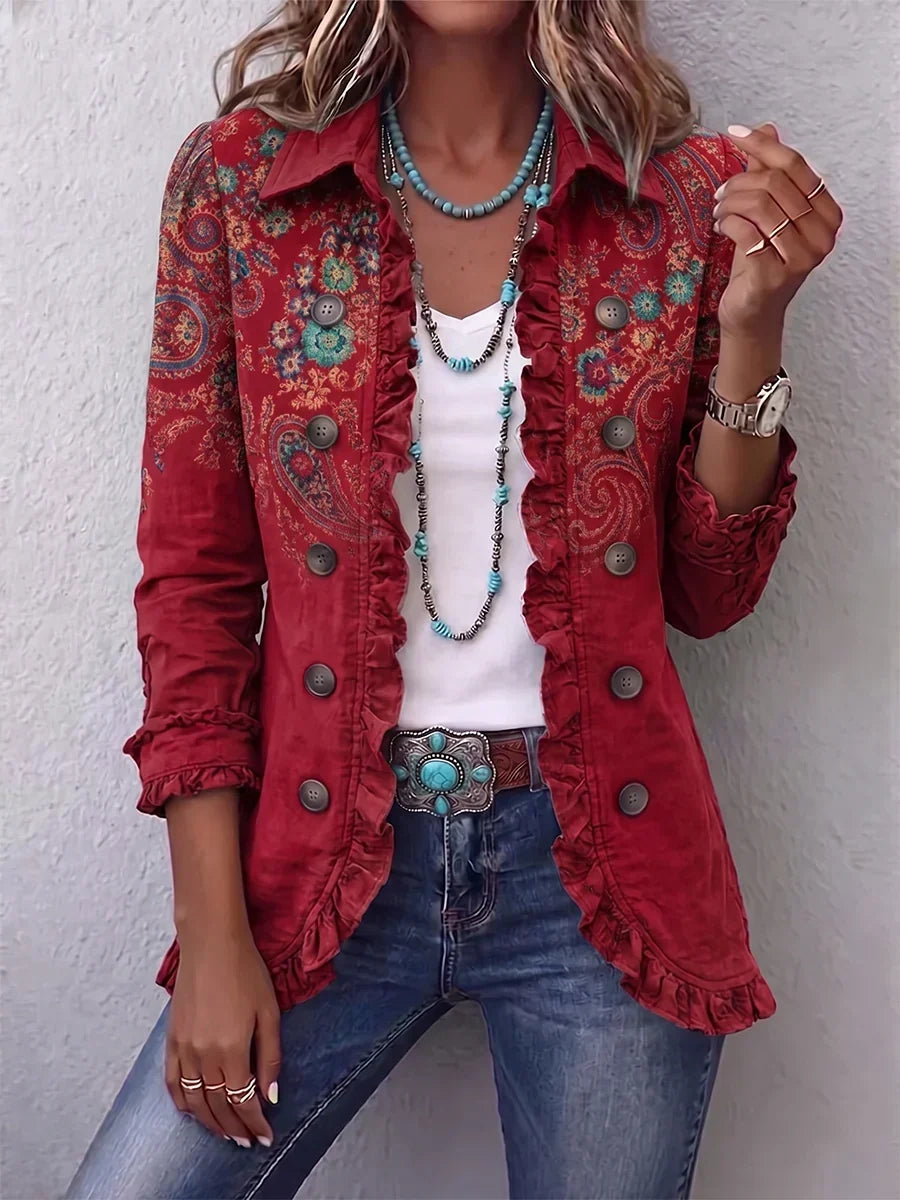 Leni | Rüschenjacke mit Paisleymuster – Bild 1