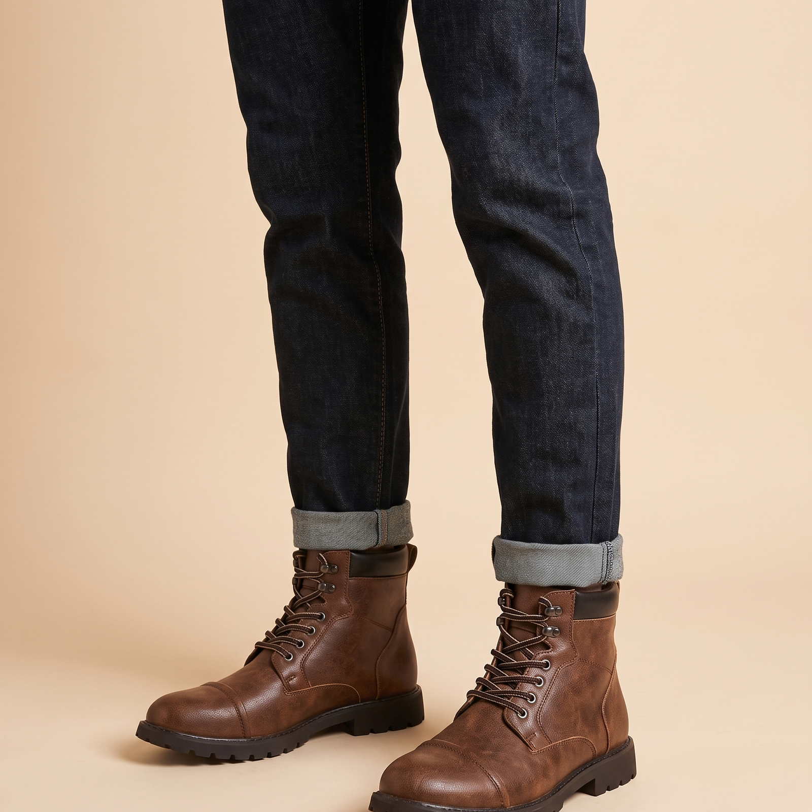 Adrian-Andrei – Herren-Lederstiefeletten com modelo masculino