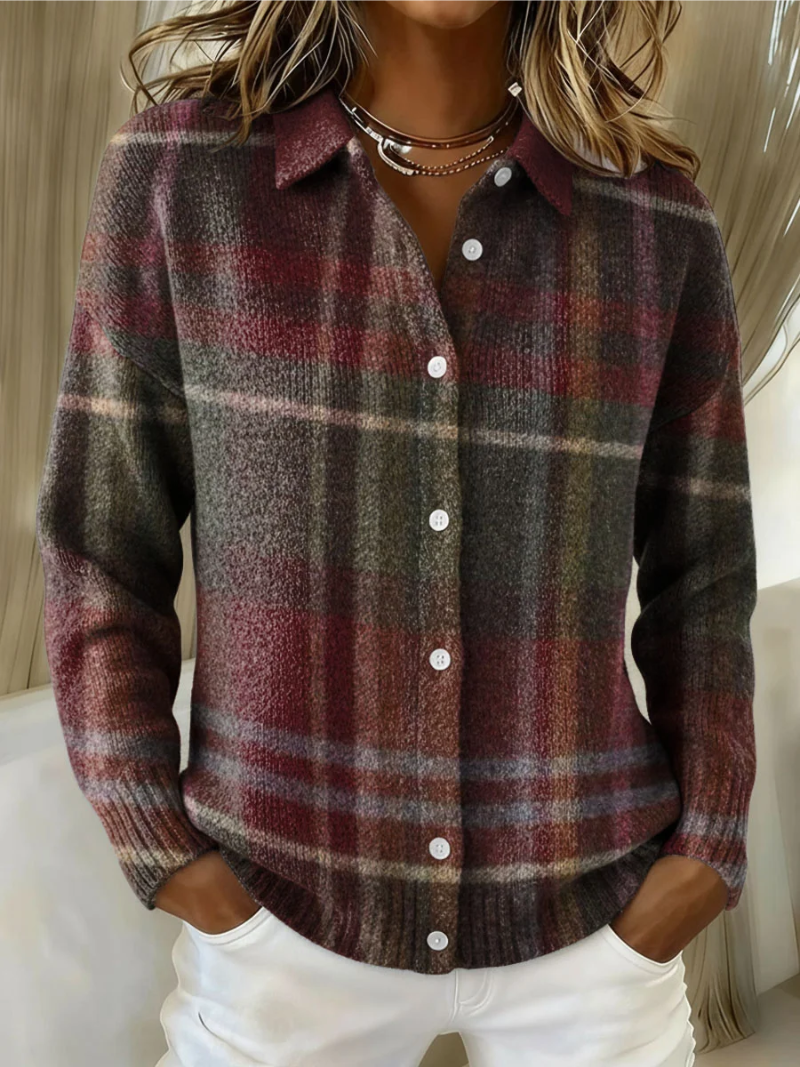 Eleonore | Klassischer Cardigan mit Karomuster – Bild 1