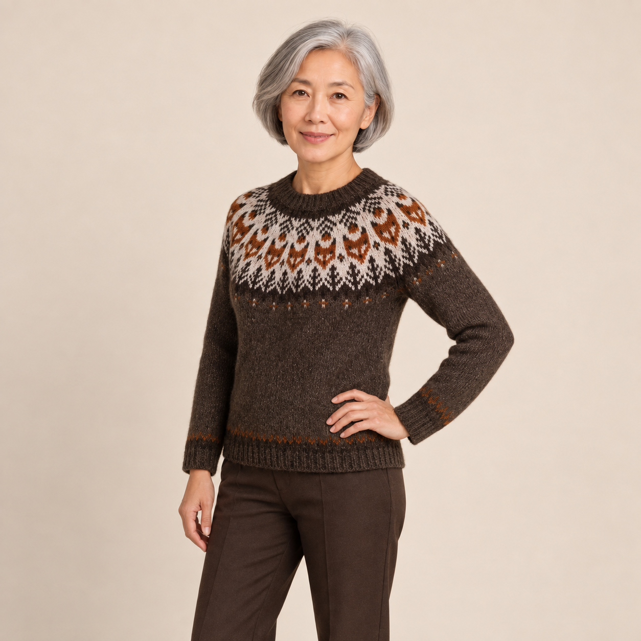 Erika – Norwegerpullover – Weitere Pose