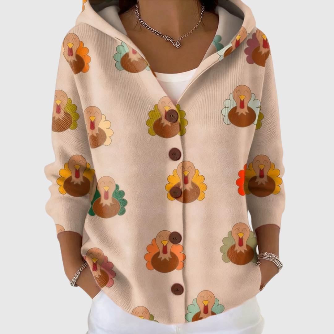 Angélique – Bequeme Strickjacke mit Kapuze