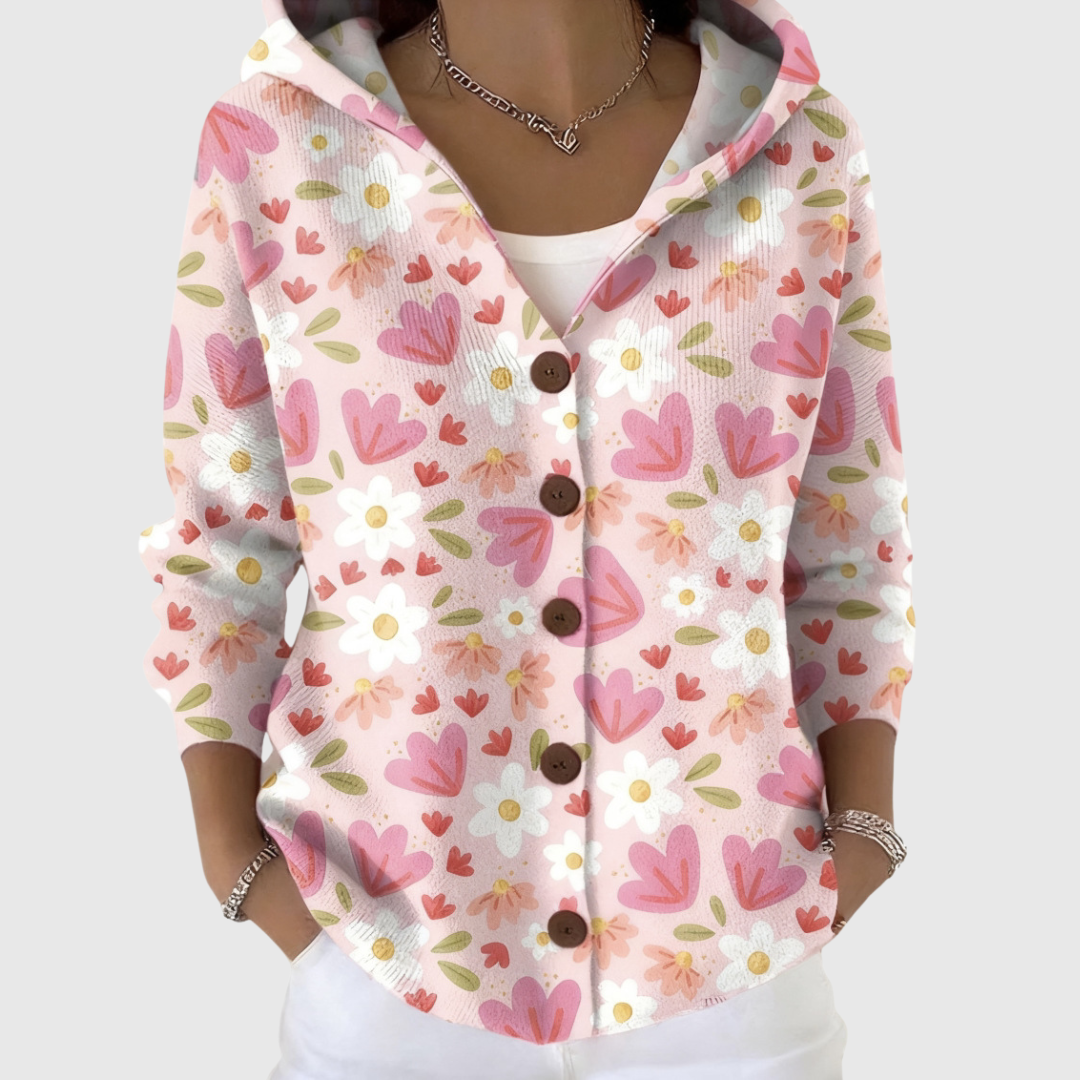 Bernadette – Bequeme Strickjacke mit Kapuze