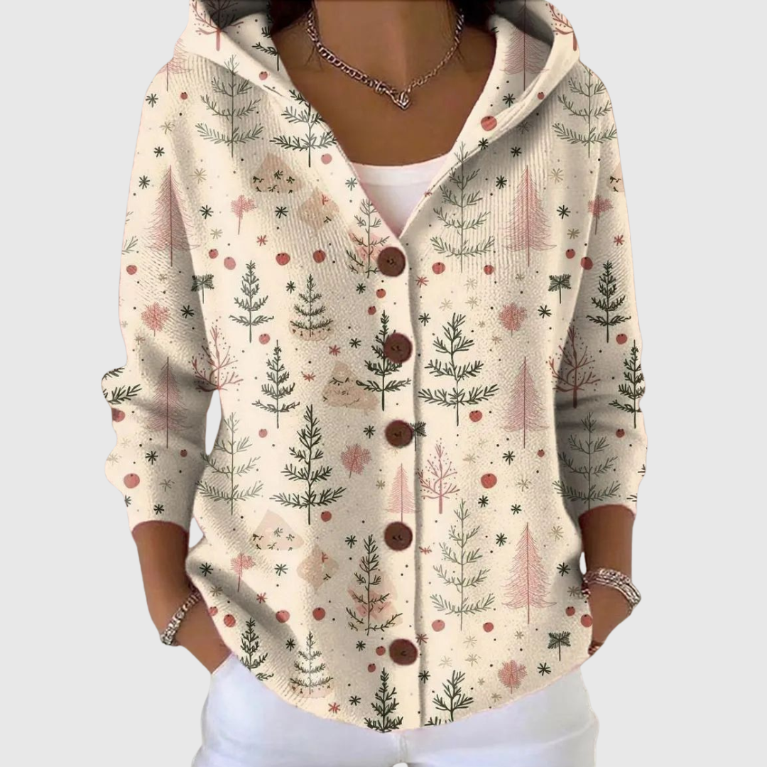Geneviève – Bequeme Strickjacke mit Kapuze