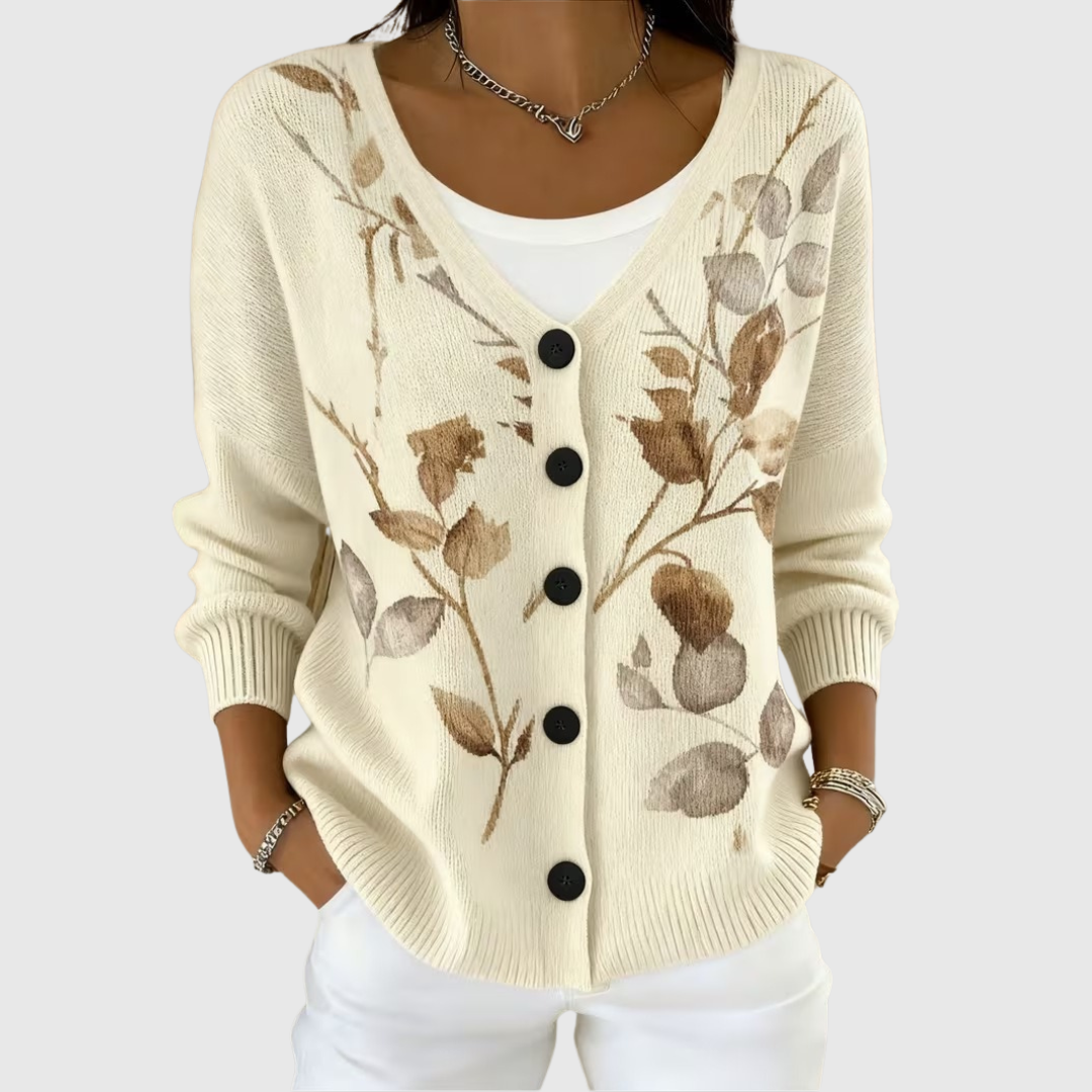 Guillemette – Bequeme Strickjacke mit Knöpfen