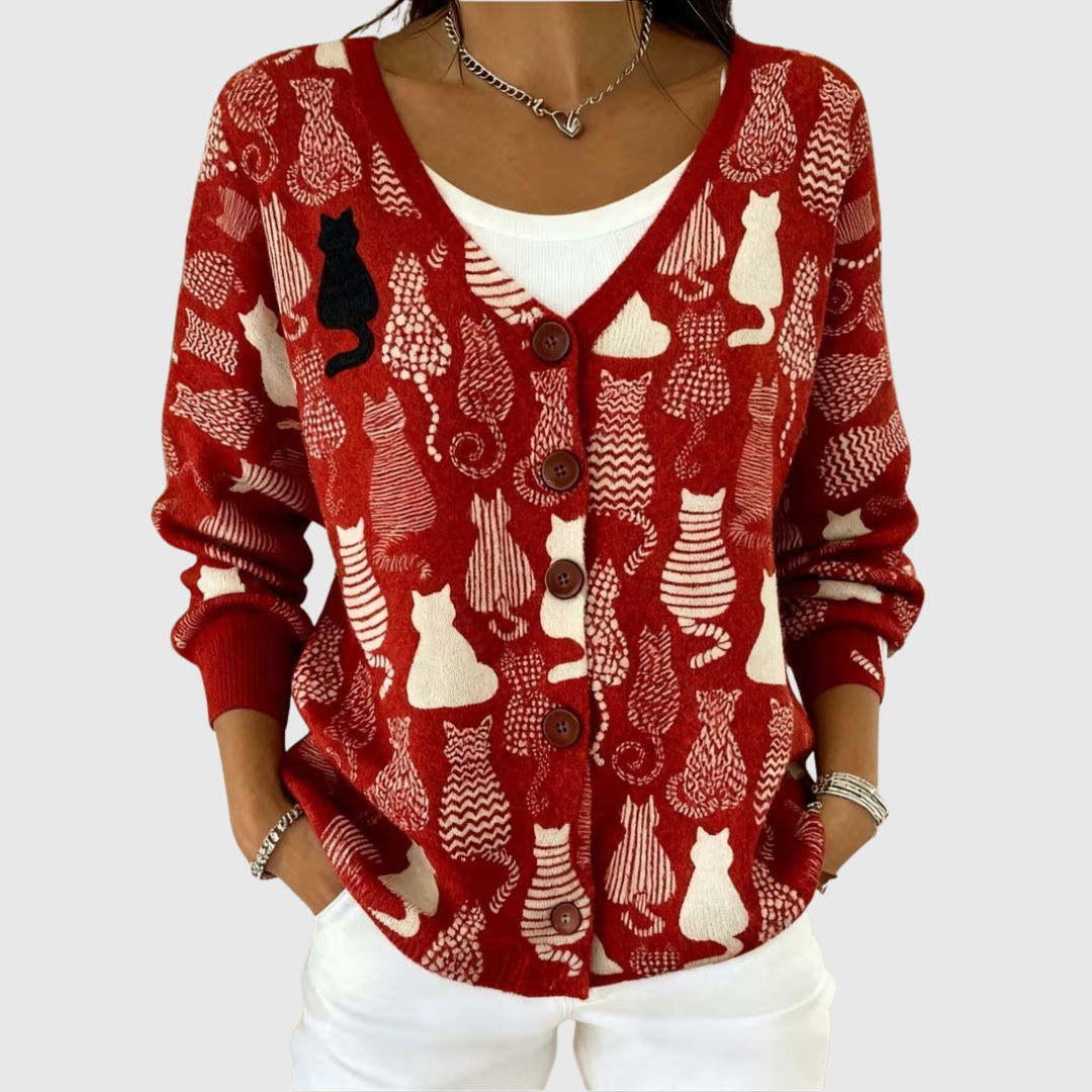 Honorine – Bequeme Strickjacke mit Knöpfen