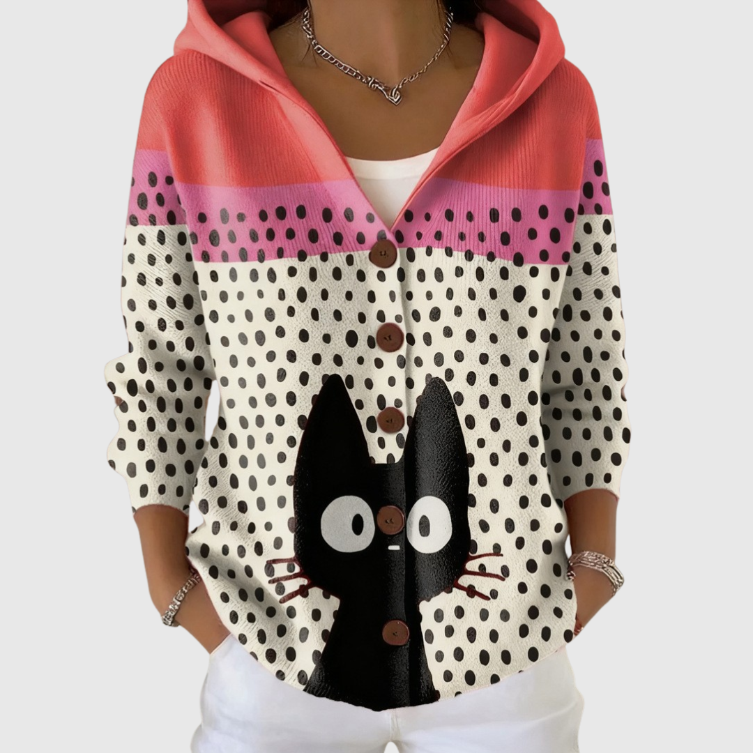 Isaure – Bequeme Strickjacke mit Kapuze