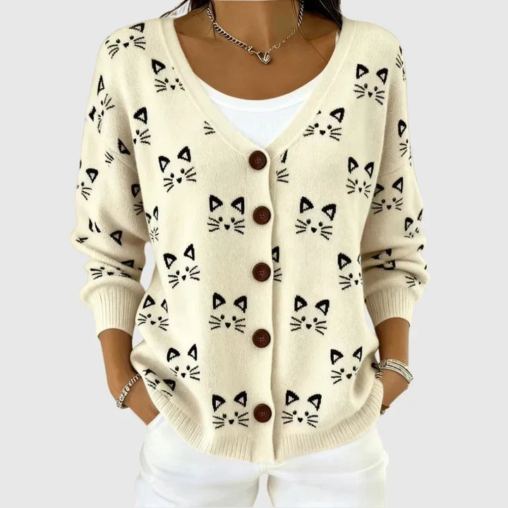 Laurence – Weiche Strickjacke mit Kapuze