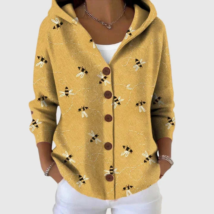 Mathilde – Bequeme Strickjacke mit Kapuze