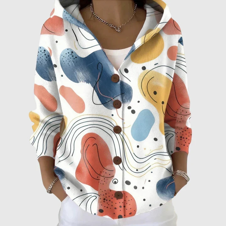 Ombeline – Bequeme Strickjacke mit Kapuze