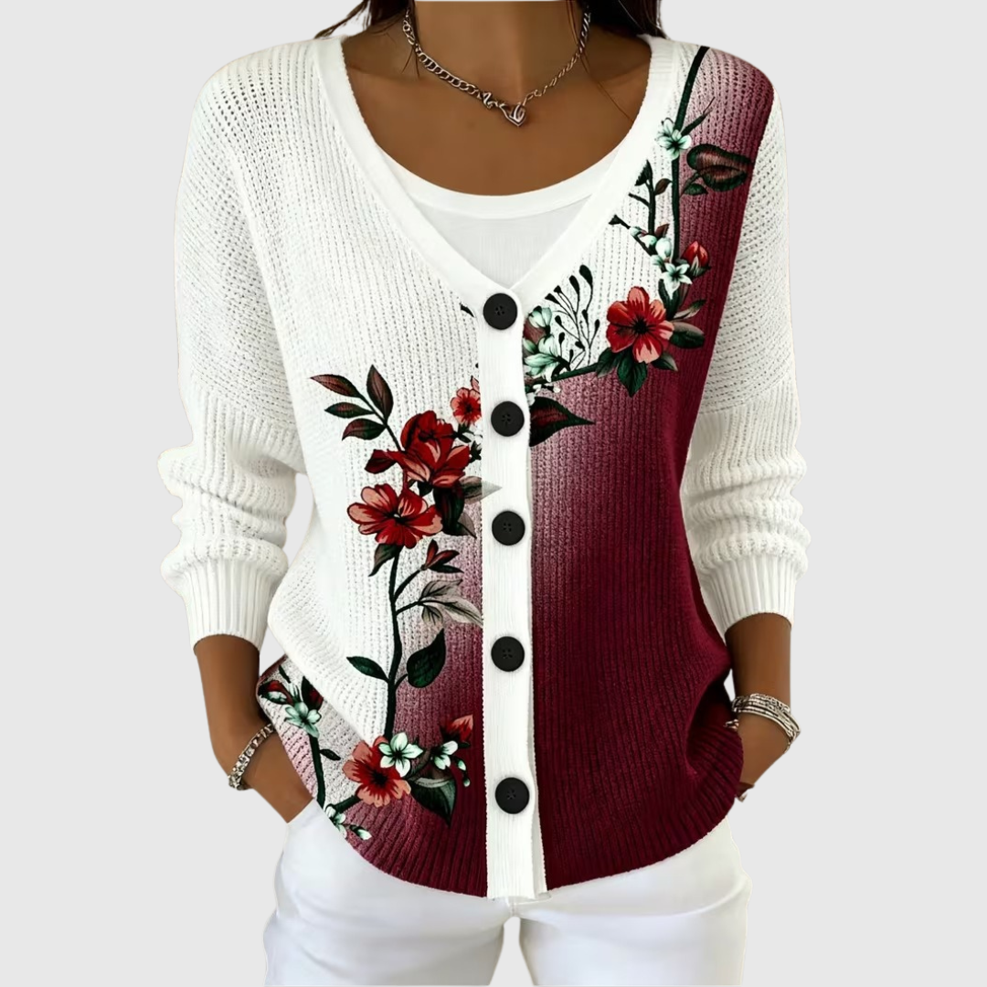 Théodora – Bequeme Strickjacke mit Kapuze