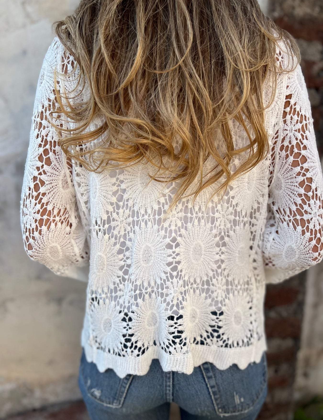 Nadia | Bequeme Spitze Cardigan – Bild 3