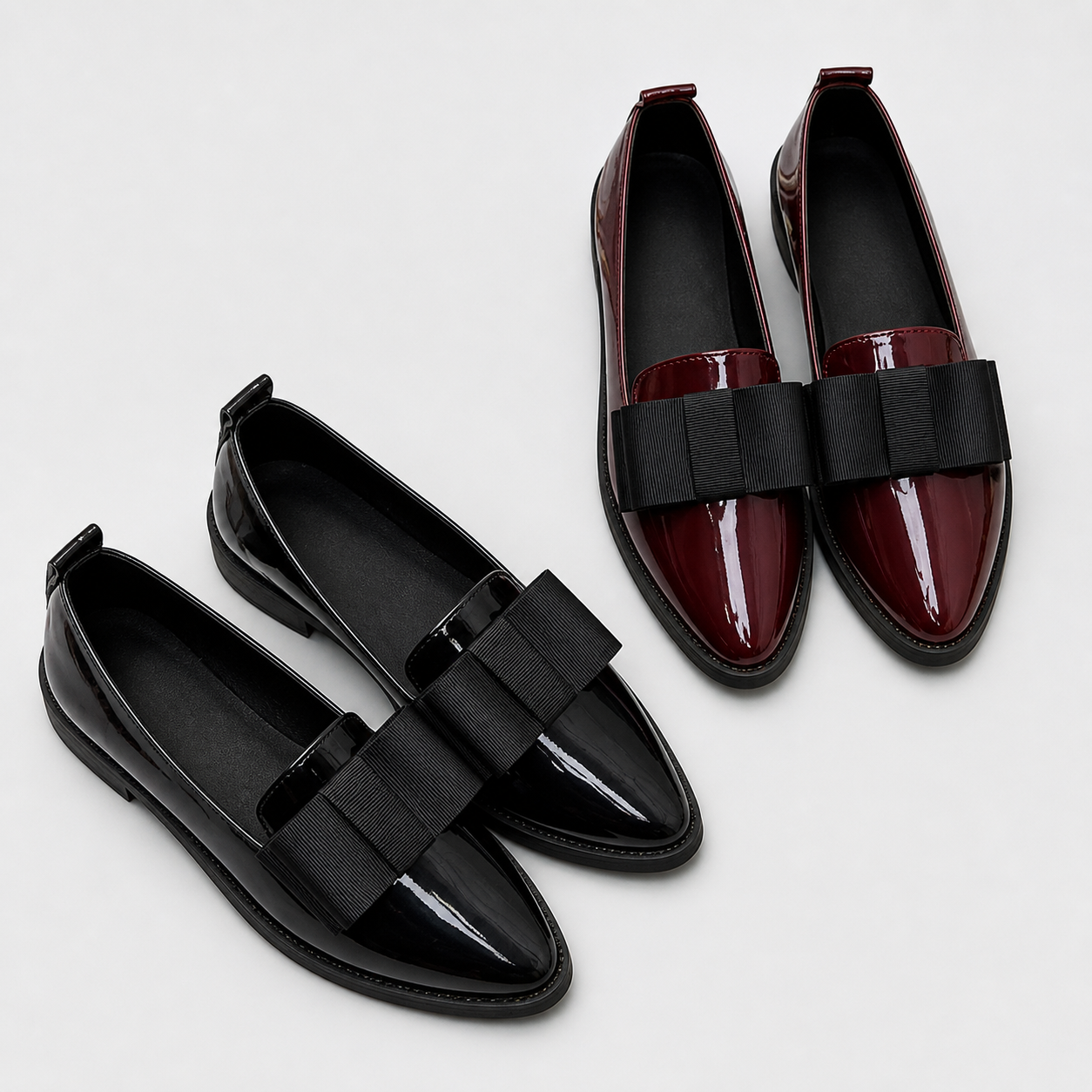 Isabella | Mokassins in Rot und Schwarz – Produktansicht 7