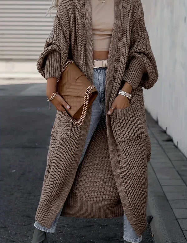 Stela | Lange Strickjacke mit elegantem Design