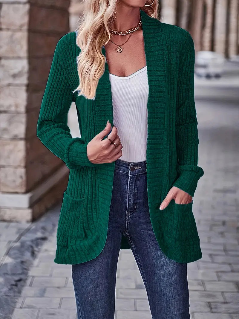 Neva | Eleganter lang-sleeved ribbed-Strickcardigan – Bild 13