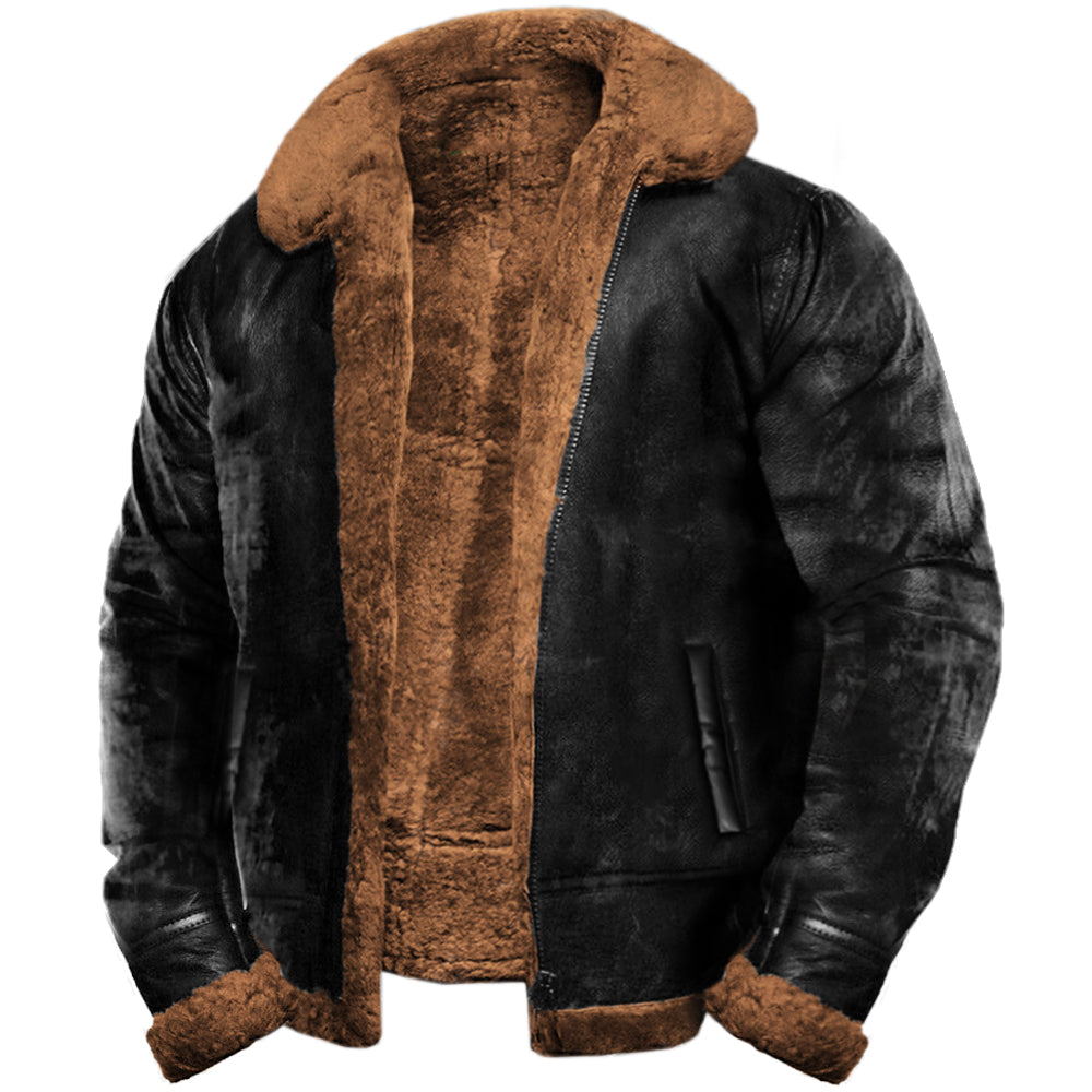 Klassische Herren-Lederjacke | Für Outdoor-Abenteuer