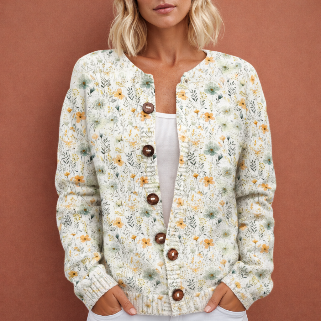 Florina cardigan floral bej